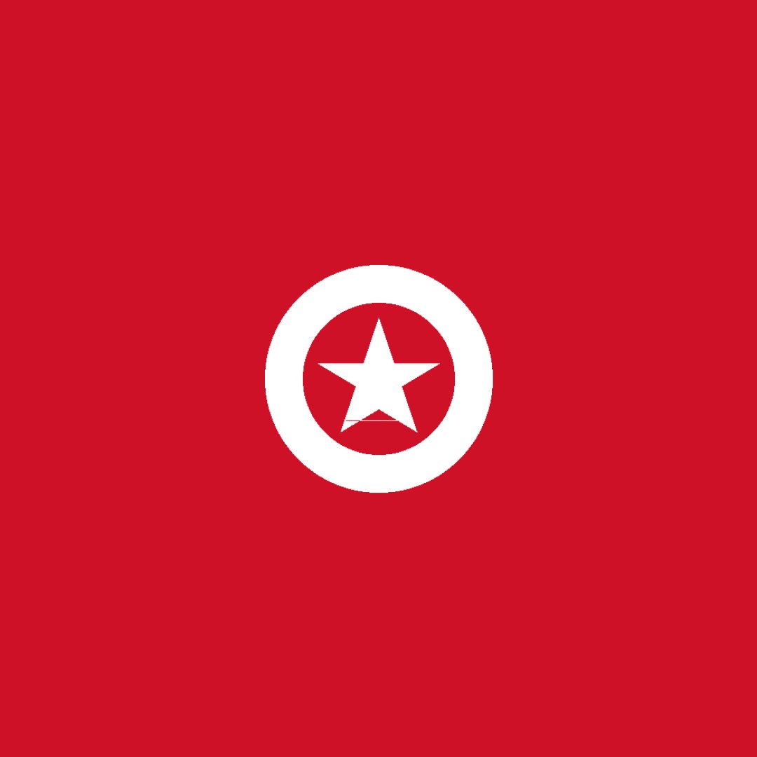 Red with white star in the middle