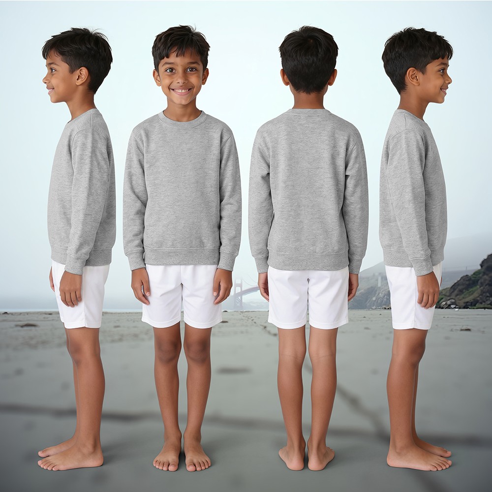 CozyWave Youth Crewneck